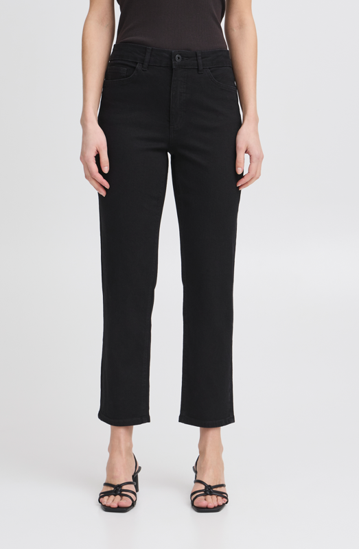 Ichi Ladies Ihtwiggy Raven Jeans Black, Twiggy