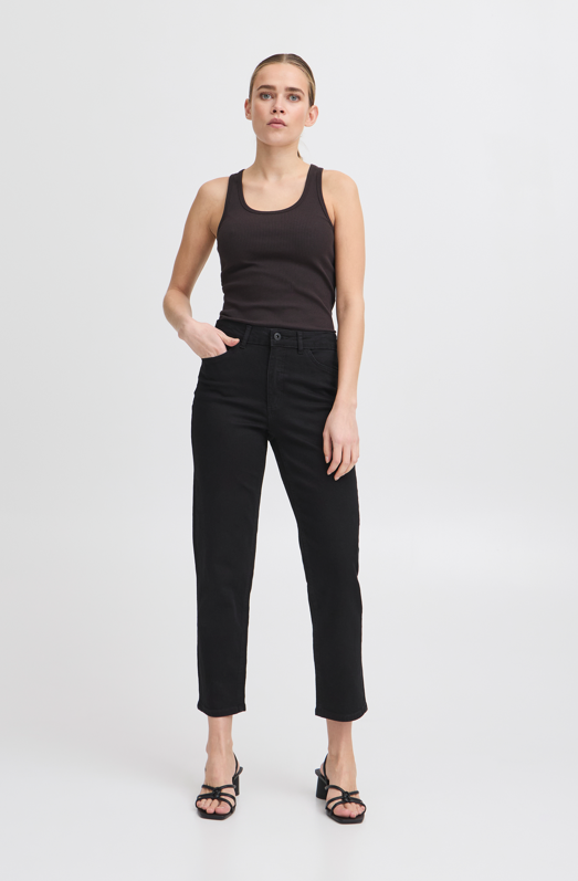 Ichi Ladies Ihtwiggy Raven Jeans Black, Twiggy