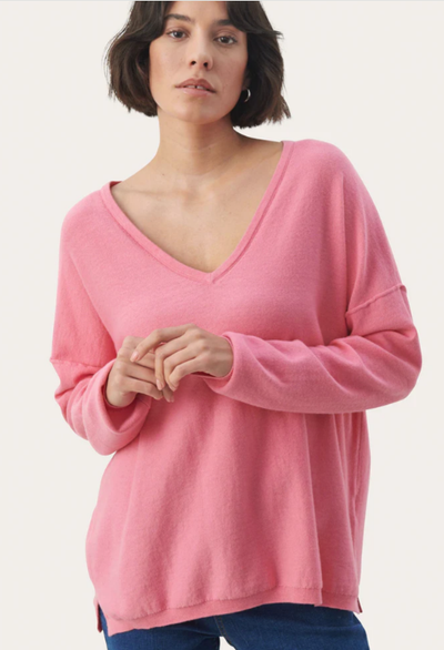 Part Two Ladies Pullover IlianePW in Morning Glory, Iliane V Neck Jumper