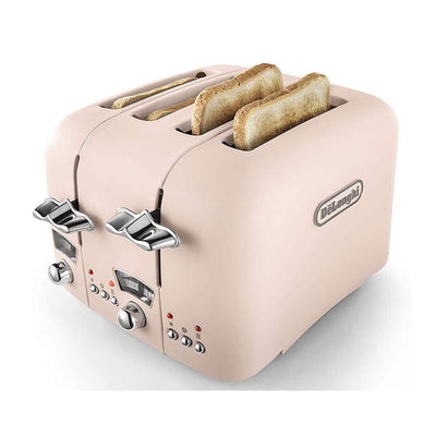 Delonghi Argento Flora 4 Slice Toaster Stainless Steel  – Pink