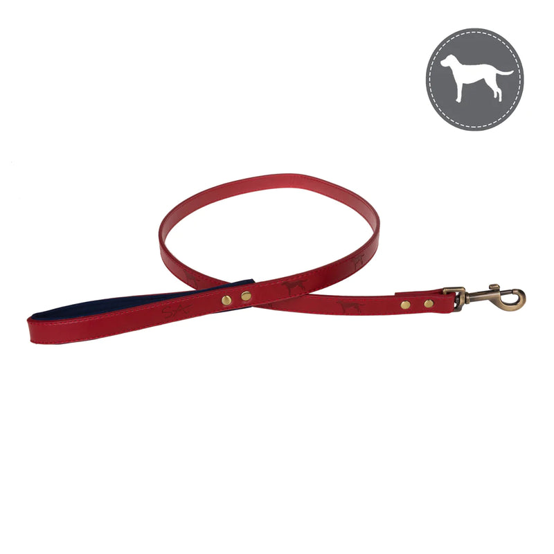 Sophie Allport Red Medium Dog Lead