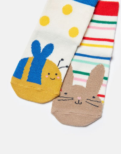 Joules Baby Neat Feet Socks 2 PK - Bunny Bee