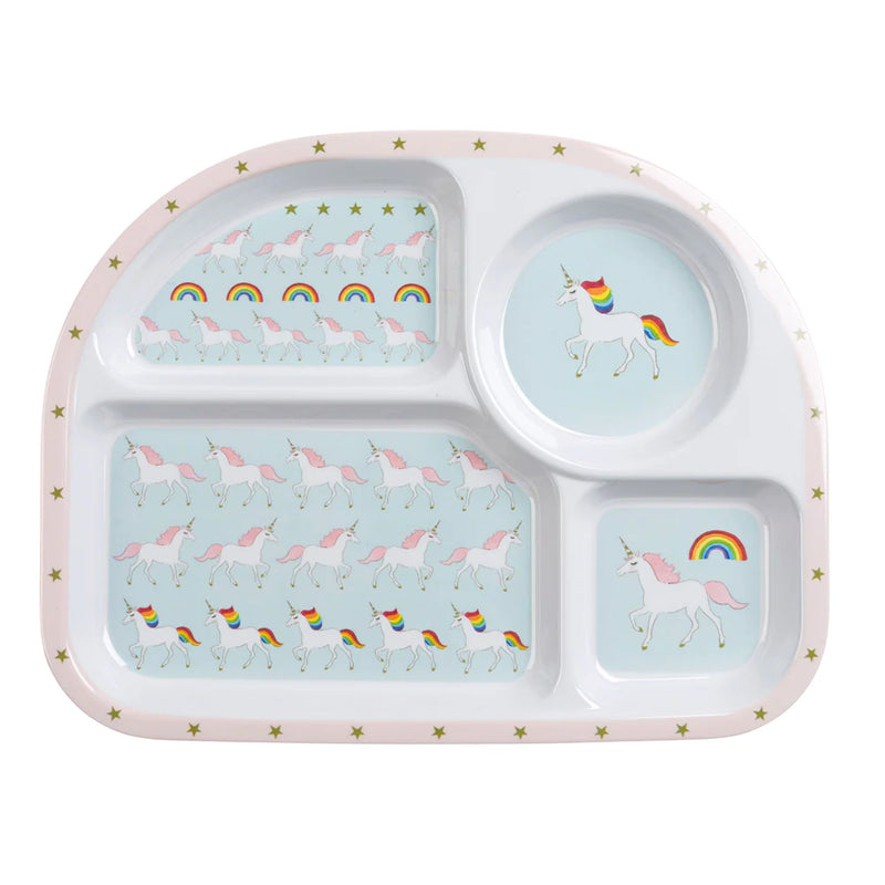 Sophie Allport Unicorn Childrens Melamine Divider plate