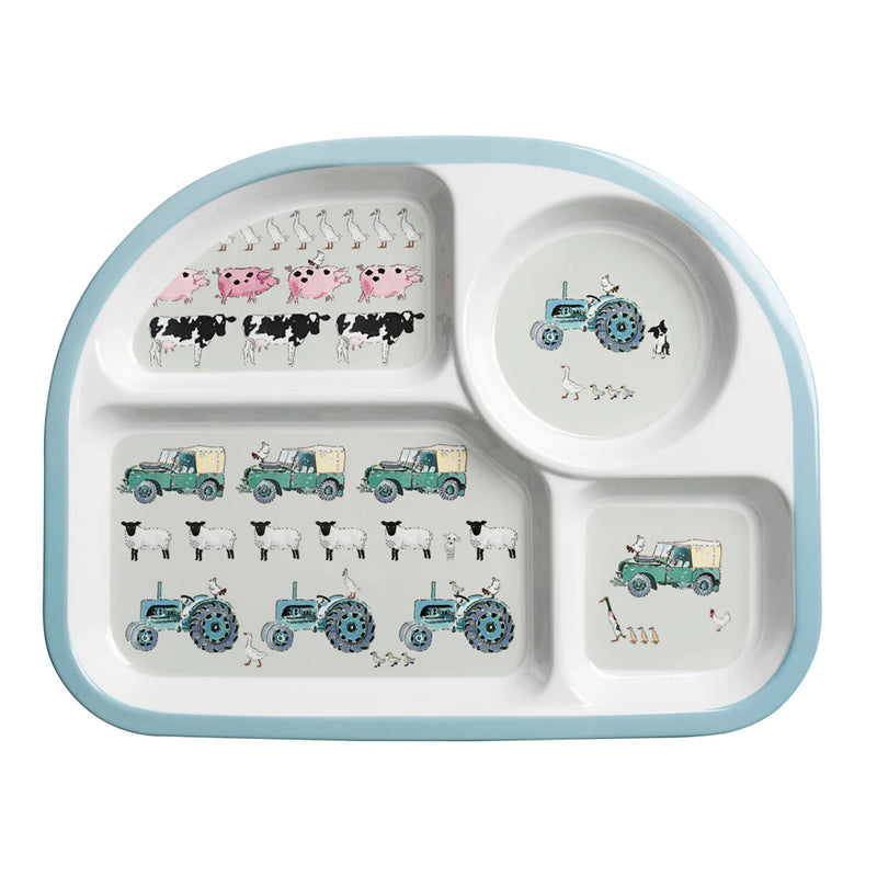 Sophie Allport On The Farm Childrens Melamine Divider Plate