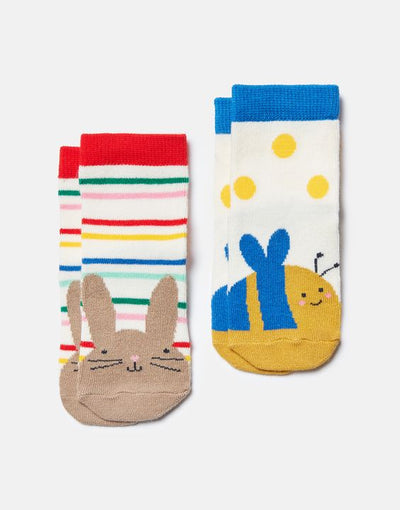 Joules Baby Neat Feet Socks 2 PK - Bunny Bee