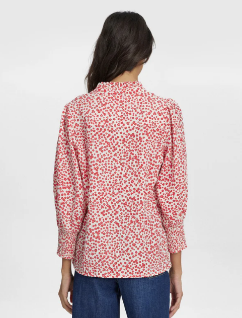 Numph Ladies NuIva Shirt In Geranium