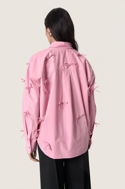 Soaked In Luxury SLJoa Bow Shirt In Polignac Pink