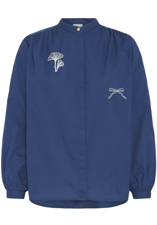 Ichi Ladies Shirt IHJovine in Navy Berry, Jovine