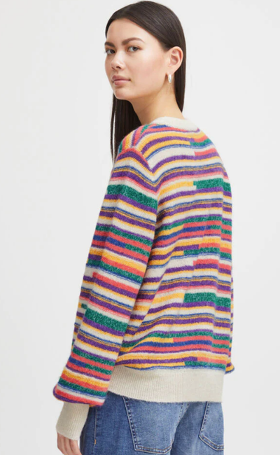 Ichi Ladies Pullover IHKamara LS Striped Multicolour, Kamaran