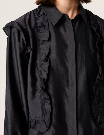 Soaked in Luxury Ladies LS Shirt SLKarolina in black, Karolina