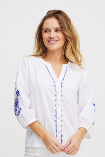 Pulz Ladies Shirt PZKathrine in Bright White, Kathrine Top