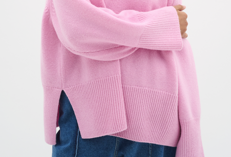 In Wear Ladies Turtleneck Pullover KaxyIW in Cashmere Rose, Kaxy Jumper