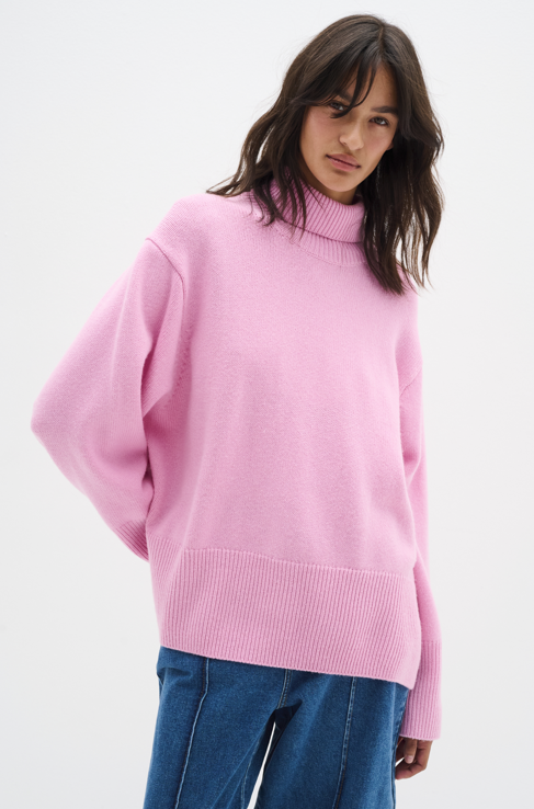 In Wear Ladies Turtleneck Pullover KaxyIW in Cashmere Rose, Kaxy Jumper