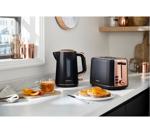Kenwood Abbey Lux TCP05.C0DG 2-Slice Toaster - Dark Grey & Rose Gold