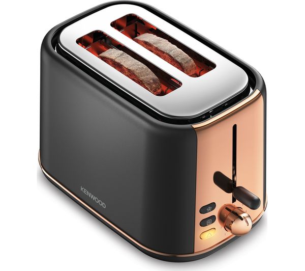 Kenwood Abbey Lux TCP05.C0DG 2-Slice Toaster - Dark Grey & Rose Gold