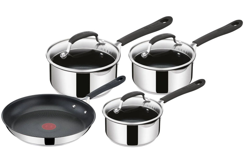 Jamie Oliver by Tefal Quick and Easy E303S444 4 Piece Pan Set Stainles ...