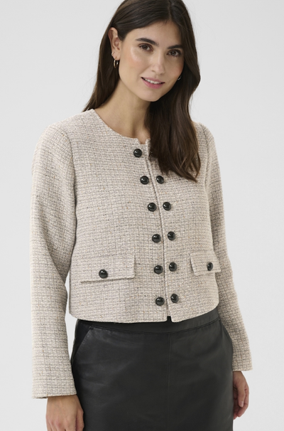 Culture Ladies CUlaundy Jacket In Grey Check