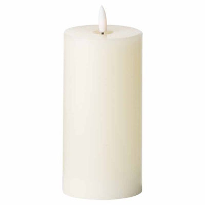 Luxe Collection Ivory Natural Glow 3"x 6" LED Wax Candle
