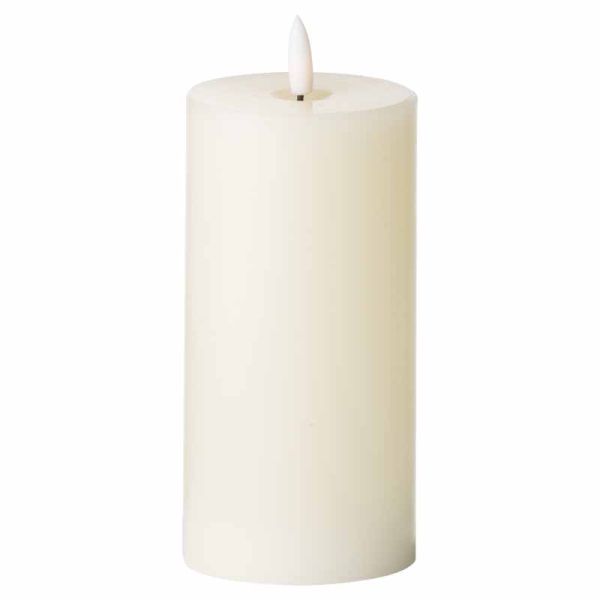 Luxe Collection Ivory Natural Glow 3"x 6" LED Wax Candle