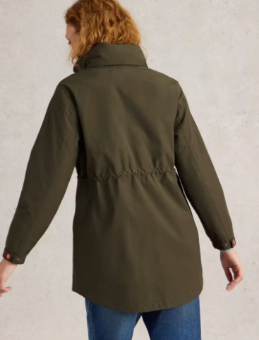 White Stuff Ladies Lexi Waterproof Coat in KHAKI GREEN