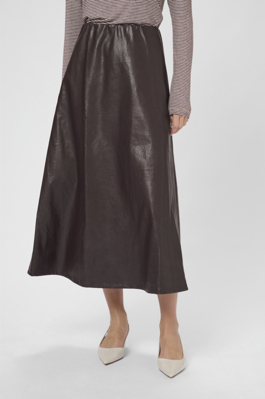 Culture Ladies Skirt CULilli PU in Decadent Chocolate, Lilli