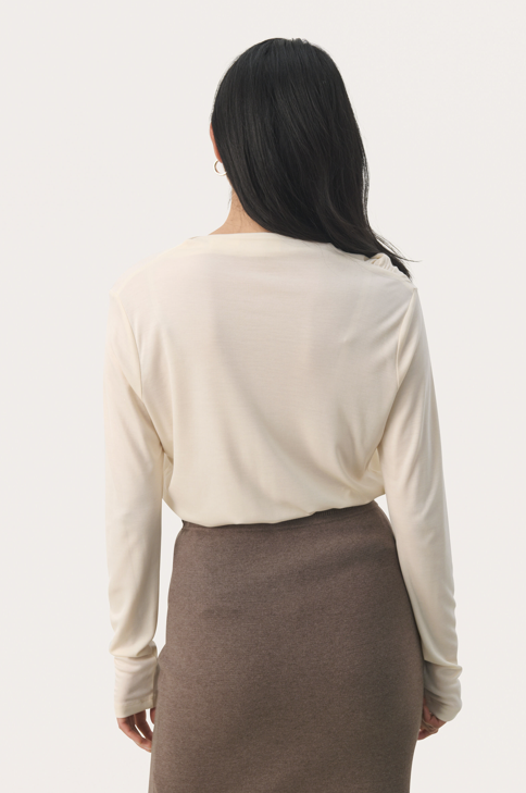 Part Two Ladies Long Sleeve Top LishannaPW in Birch, Lishanna