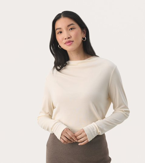 Part Two Ladies Long Sleeve Top LishannaPW in Birch, Lishanna