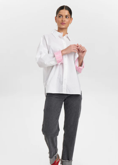 Numph Ladies NuEloise Shirt In Bright White