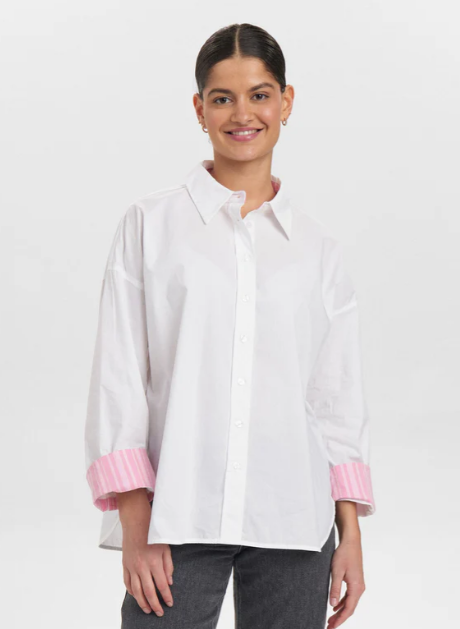 Numph Ladies NuEloise Shirt In Bright White