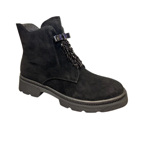 Loretta Vitale Ladies Ankle Flat Boots C3841 Black
