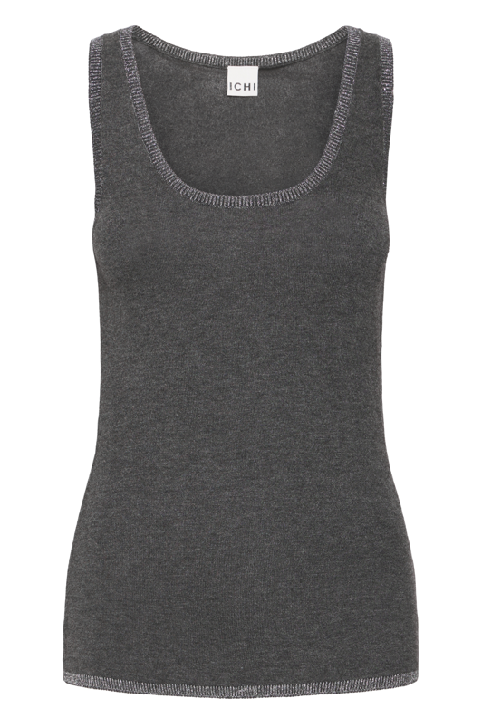 Ichi Ladies Top IHMafa in Dark Grey Melange, Mafa Sleeveless