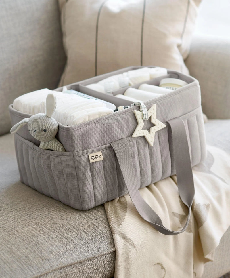 Mamas & Papas Nappy Caddy - Grey Waffle