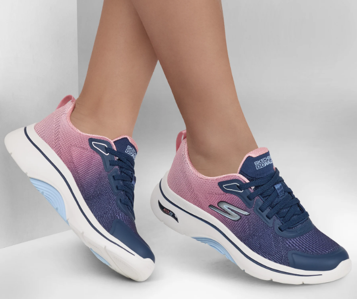 Skechers Ladies Go Walk Arch Fit 2.0 Meredith in Navy Pink