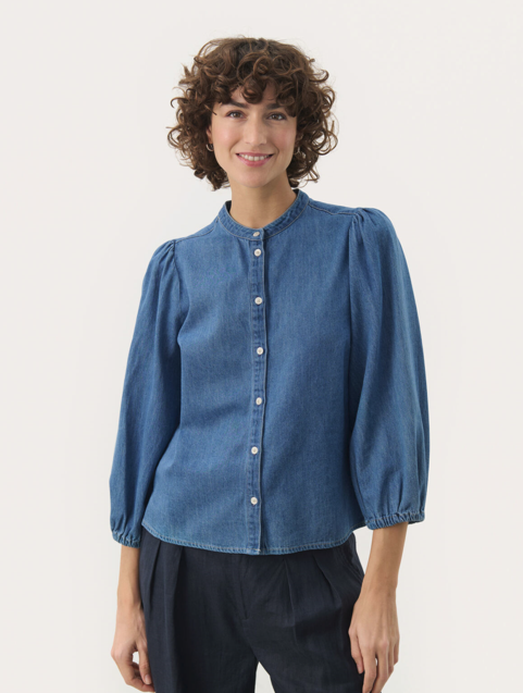 Part Two Ladies Shirt NicholiePW in Medium Blue Denim, Nicholie