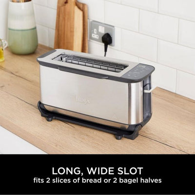 Ninja ST202UK 3-in-1 2 Slice Toaster - Grill and Panini Press - Stainless Steel