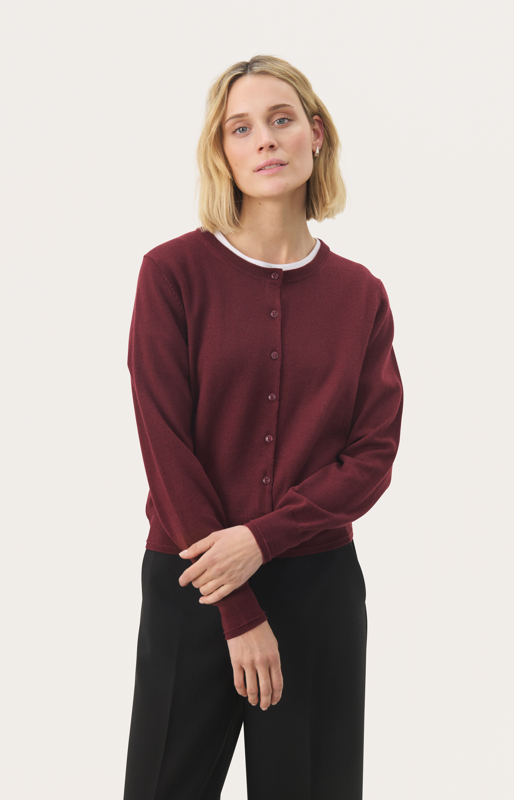 Part Two Ladies NoelaniPW Cardigan In Tawny Port, Noelani