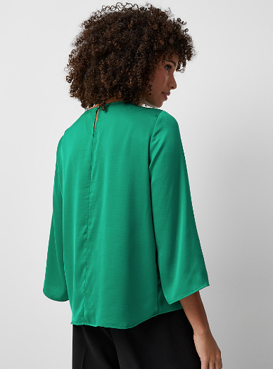 In Wear Ladies Blouse NotoIW in Emerald Green, Noto top