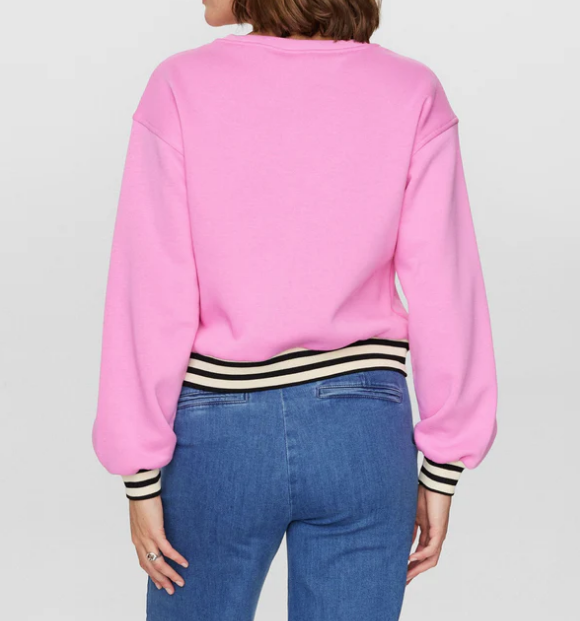 Numph Ladies Nuada Sweat Top In Fuchsia Pink, Ada Sweatshirt