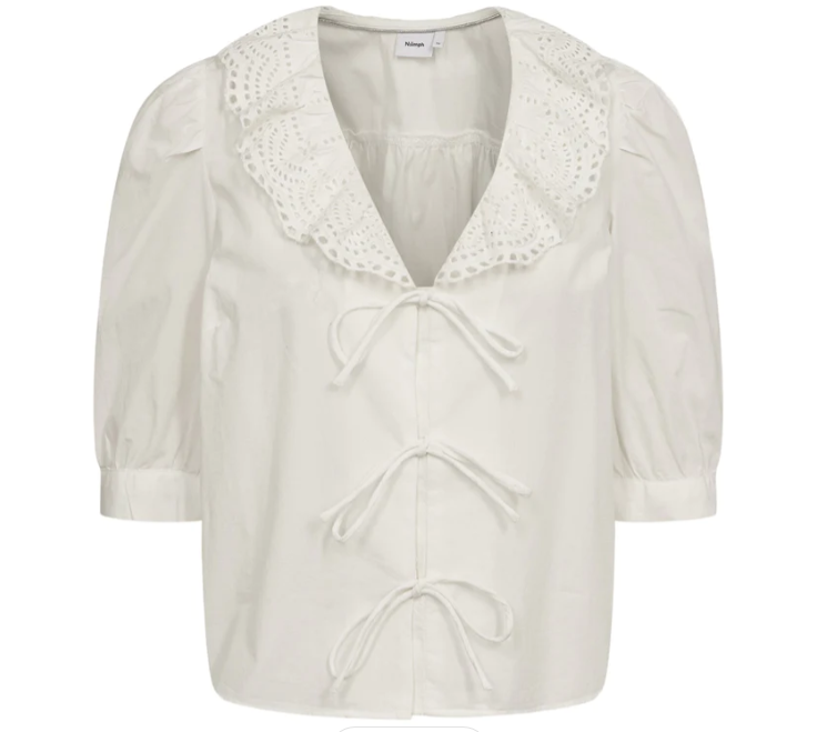 Numph Ladies Nulima ss Shirt 704152 Bright White
