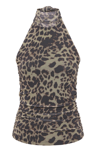 Ichi Ladies Top IHParda in Leopard Print, Parda