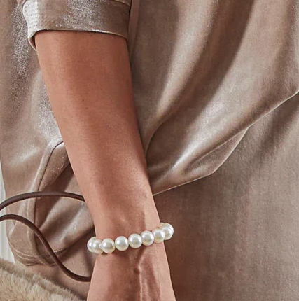 Chalk Ladies Beaded Bracelet Pearl