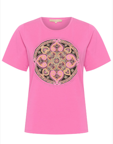 Culture Ladies Graphic T Shirt CUAlfi Gith in Phlox Pink, Alfi