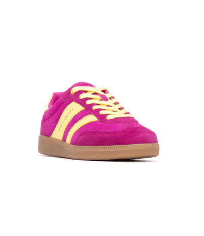 Teddy Smith Ladies Trainners 120235 In Pink/Yellow