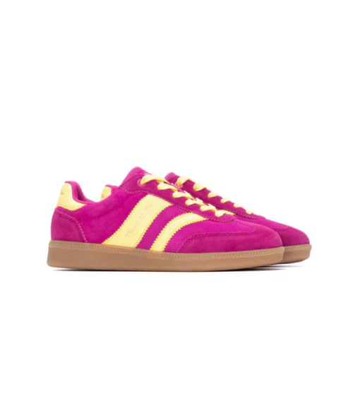 Teddy Smith Ladies Trainners 120235 In Pink/Yellow