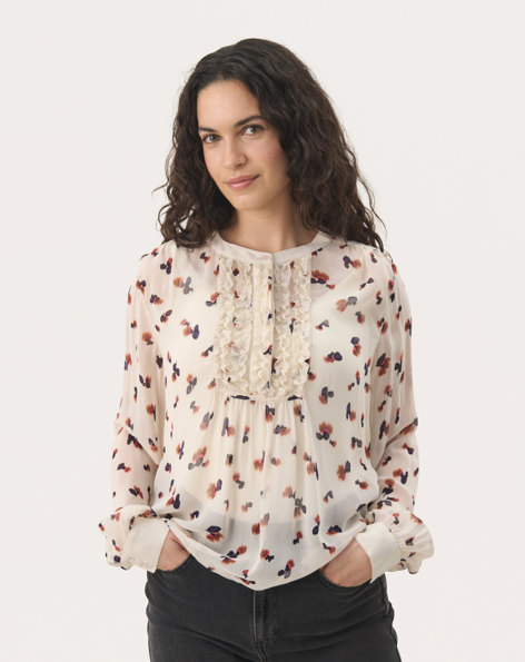 Part Two Ladies  Shirt PriscaPW in Multi Mini Blurred Flower, Prisca