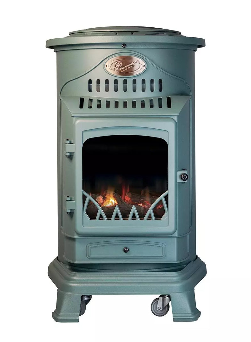 Provence Portable Gas Heater Autumn Green Real Flame Effect Calor Gas - Northern Ireland ONLY Collection or Delivery