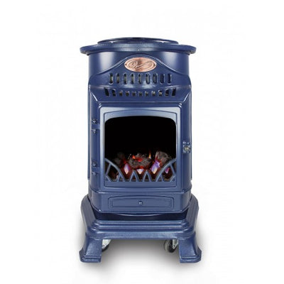 Provence Portable Gas Heater Navy Real Flame Effect Calor Gas - Northern Ireland ONLY Collection or Delivery