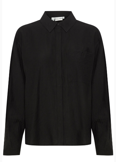 Pulz Ladies PZAmaya Shirt in Black Beauty, Amaya