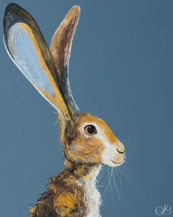 Painting Blue Single Hare