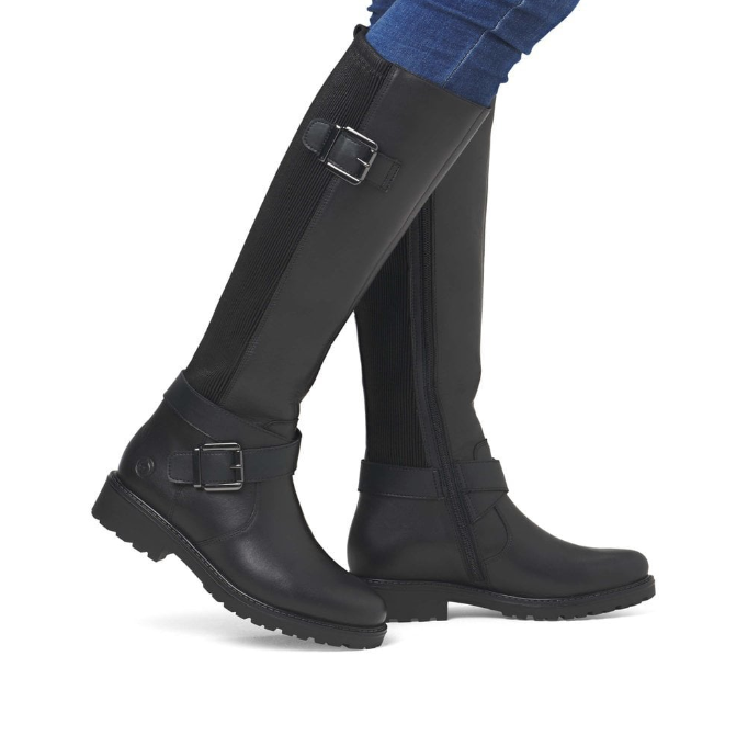 Remonte Ladies Knee High Boots R6593-00 in Black